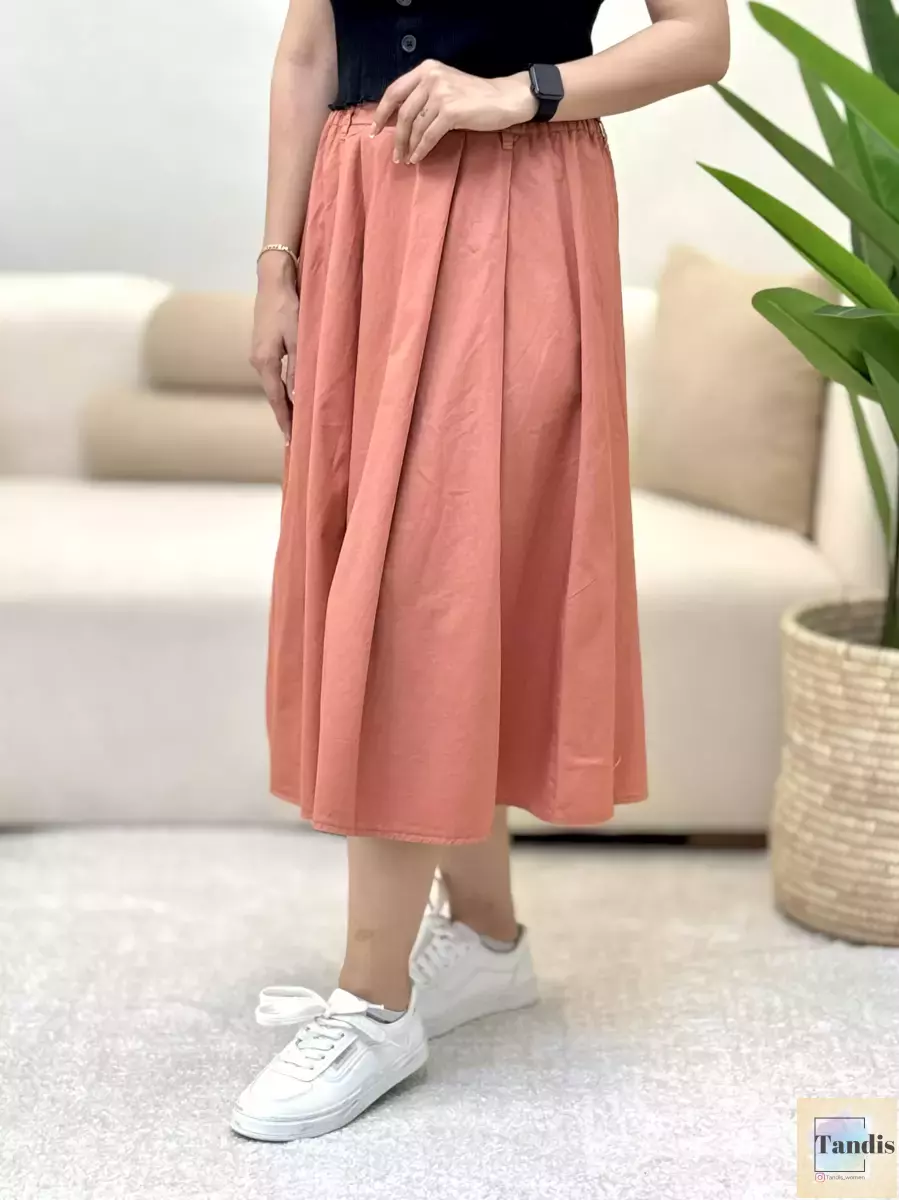 دامن کتان گلبهی