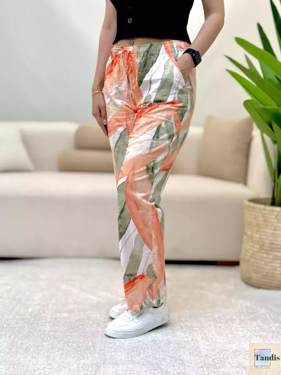 شلوار طرح آبرنگی اسمارا