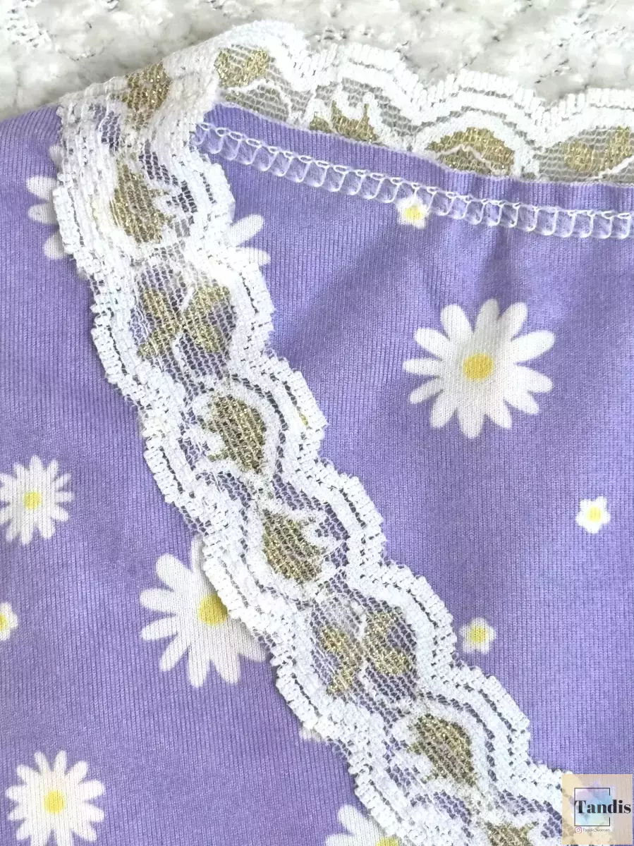 ست یاسی طرح  گل بابونه