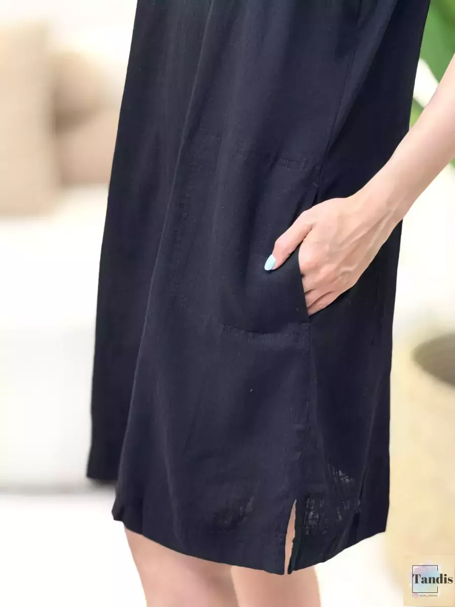 پیراهن مشکی لینن