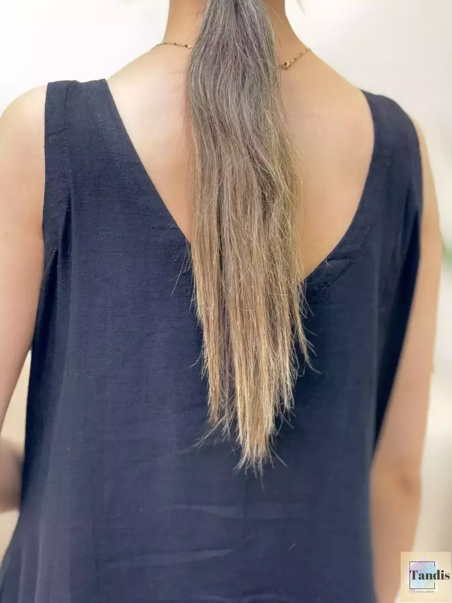 پیراهن مشکی لینن