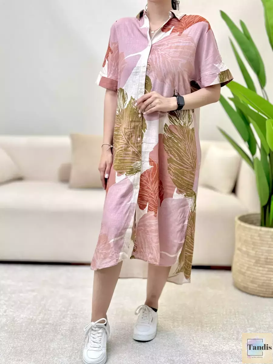 مانتو لینن طرح دار