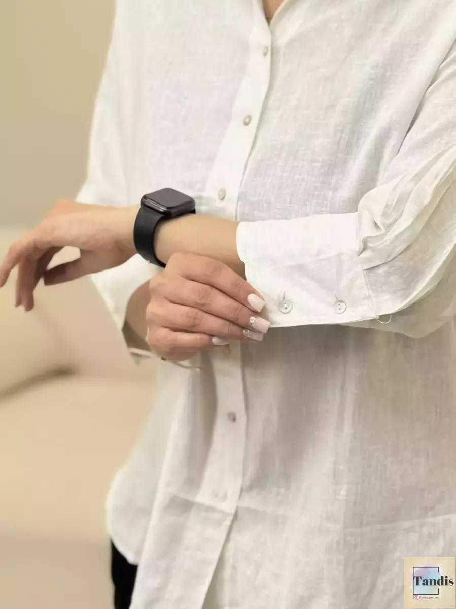 شومیز سفید و سبز