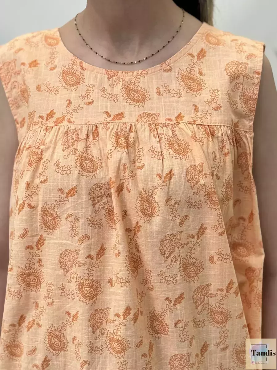 تاپ لینن بته جقه نارنجی