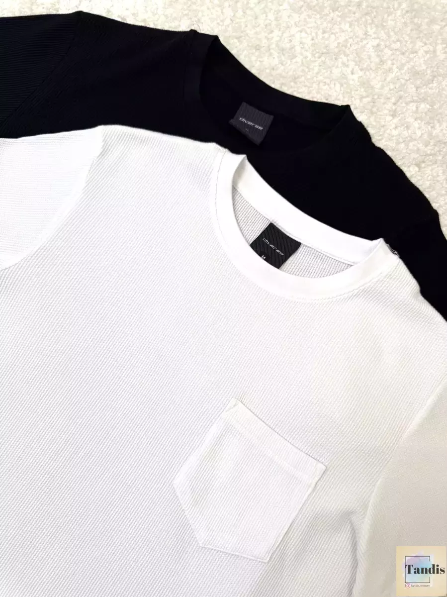 تیشرت ساده تک جیب مردانه(سفید/مشکی)
