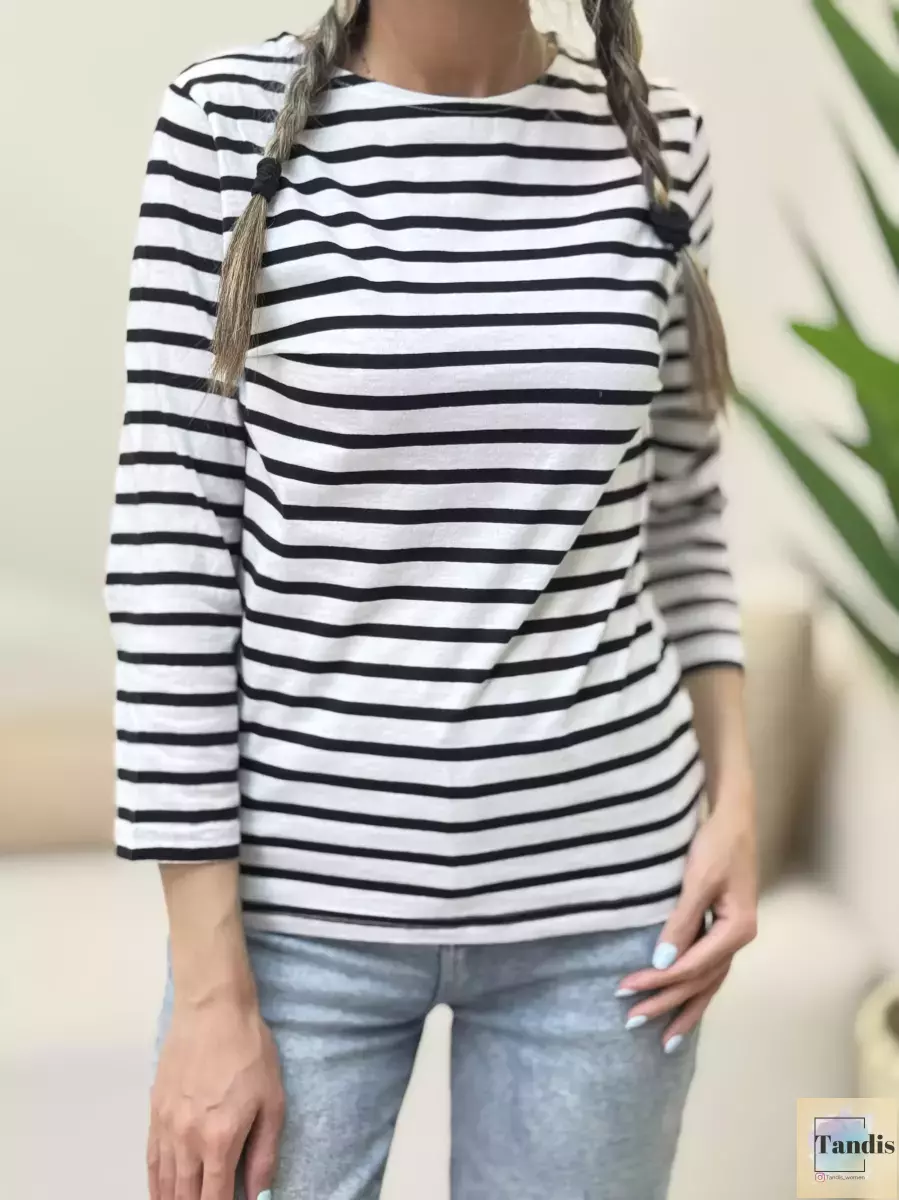 تیشرت آستین بلند راه راه