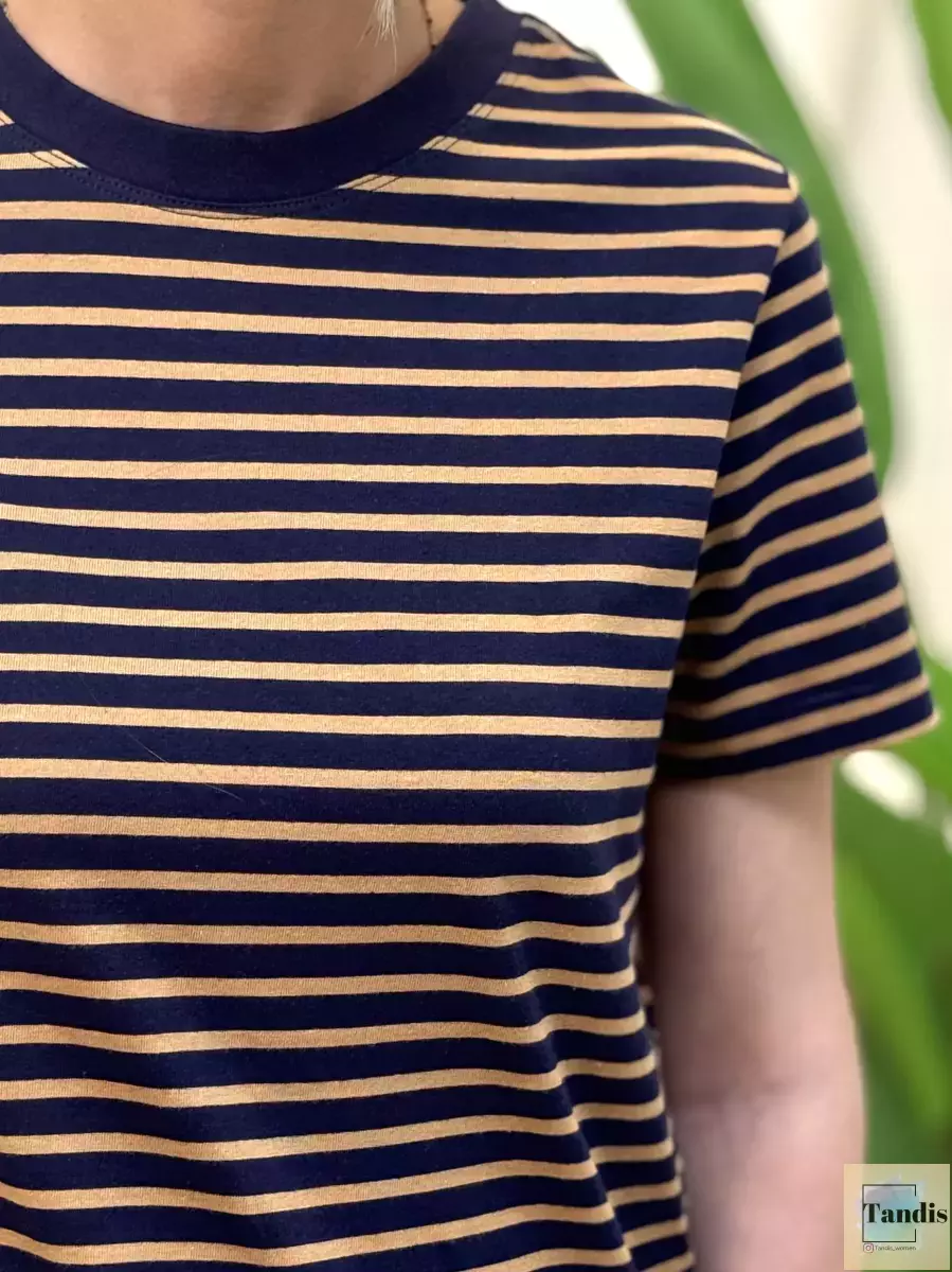 تیشرت راه راه دوطرح( سفید /سرمه ای)