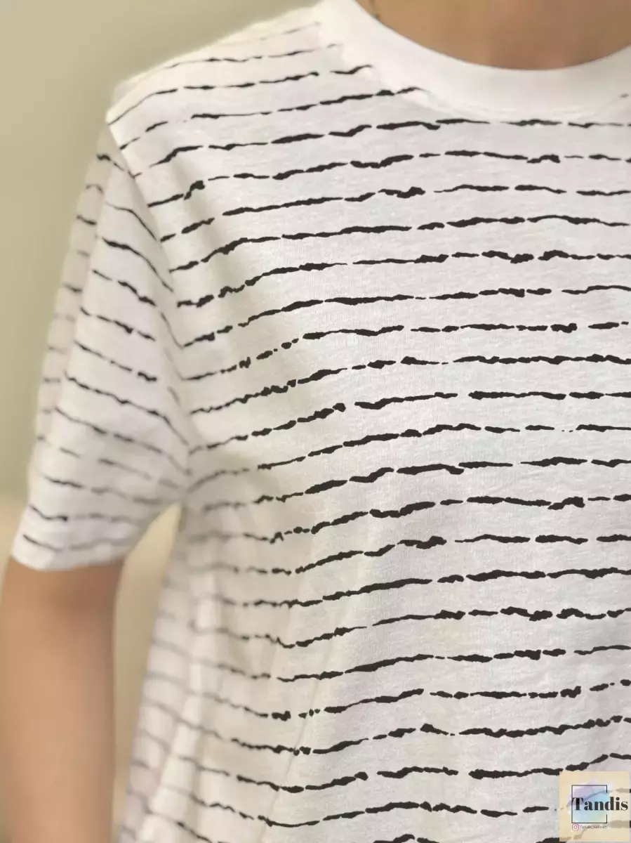 تیشرت راه راه دوطرح( سفید /سرمه ای)