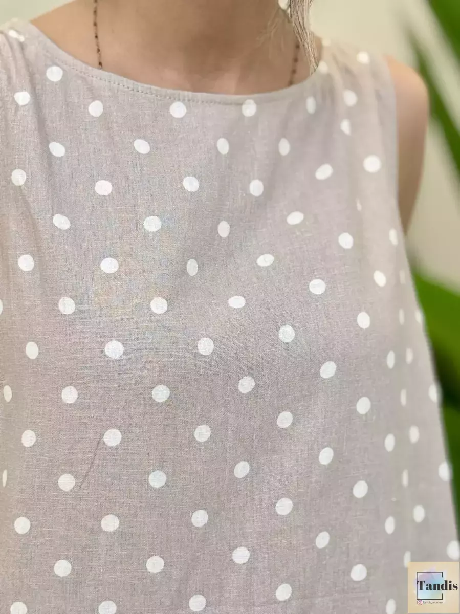 پیراهن خال خال کرم