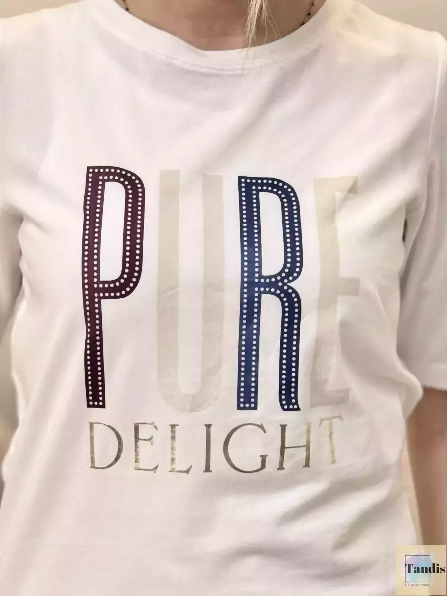 تیشرت سفید نوشتهPURE