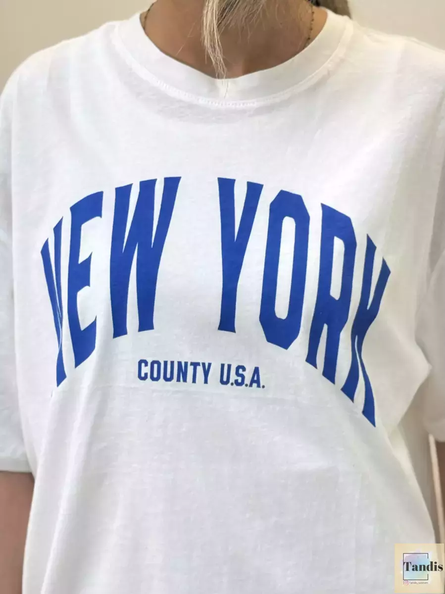 تیشرت نیویورک(چاپ آبی)