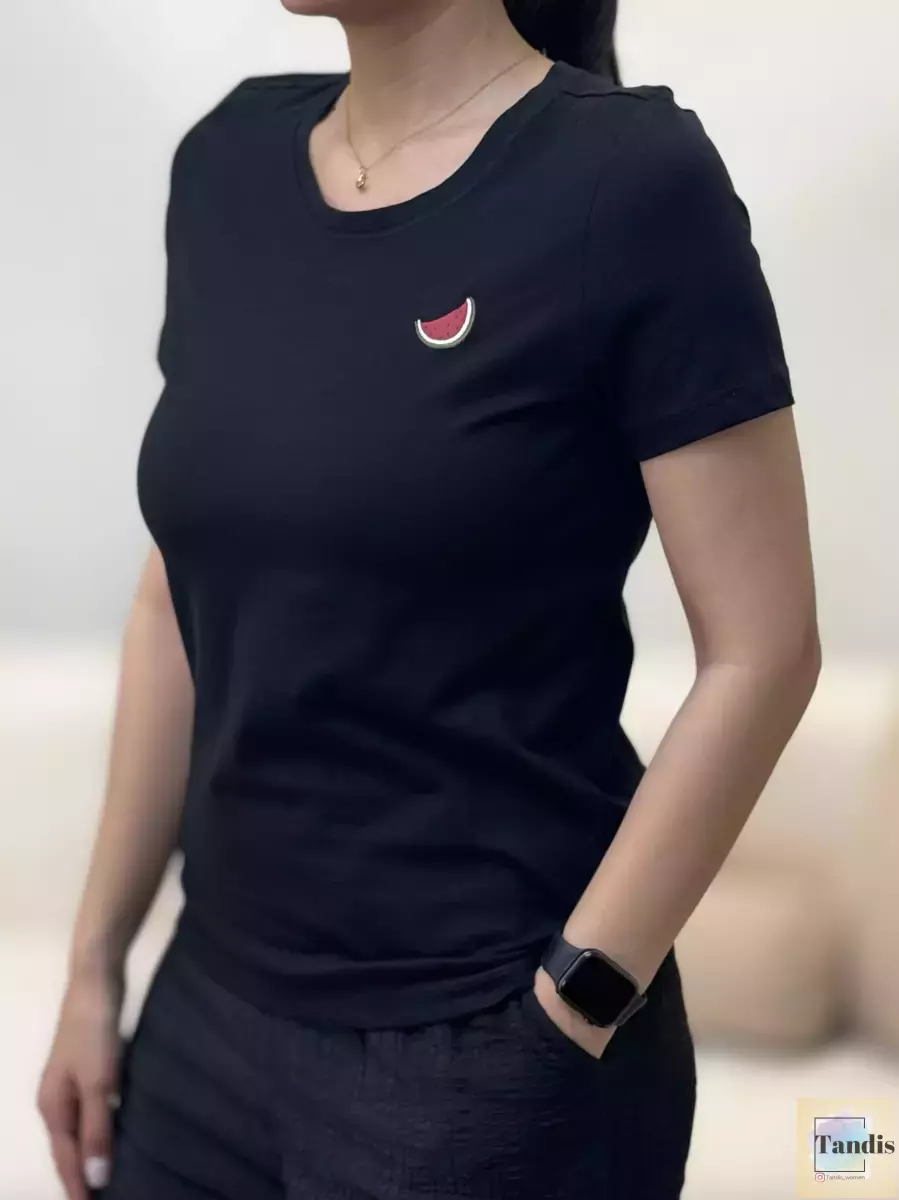 تیشرت گلدوزی شده soliver(مشکی/سفید)