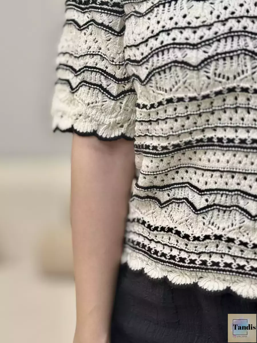 مکرومه شیری طرح مشکی ریز