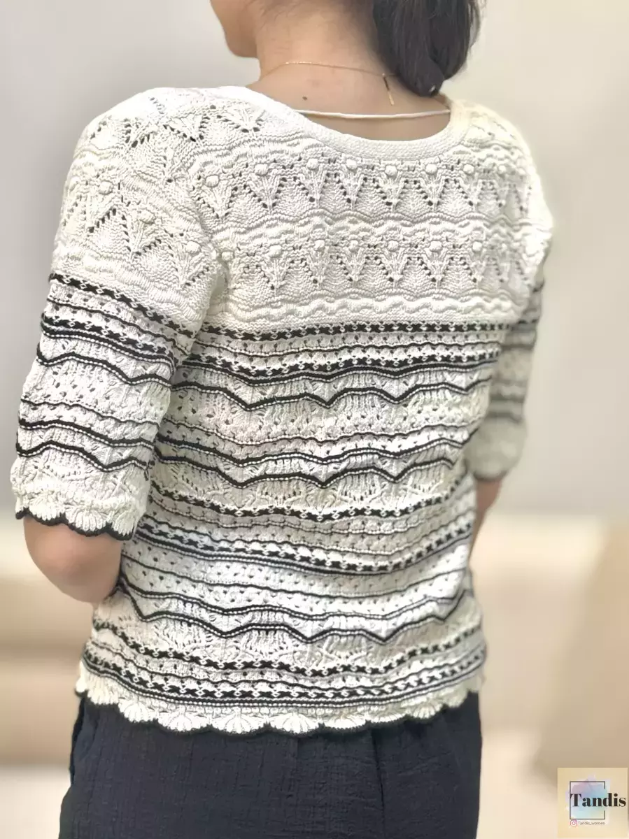 مکرومه شیری طرح مشکی ریز