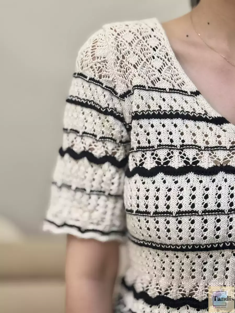 مکرومه شیری طرح مشکی درشت