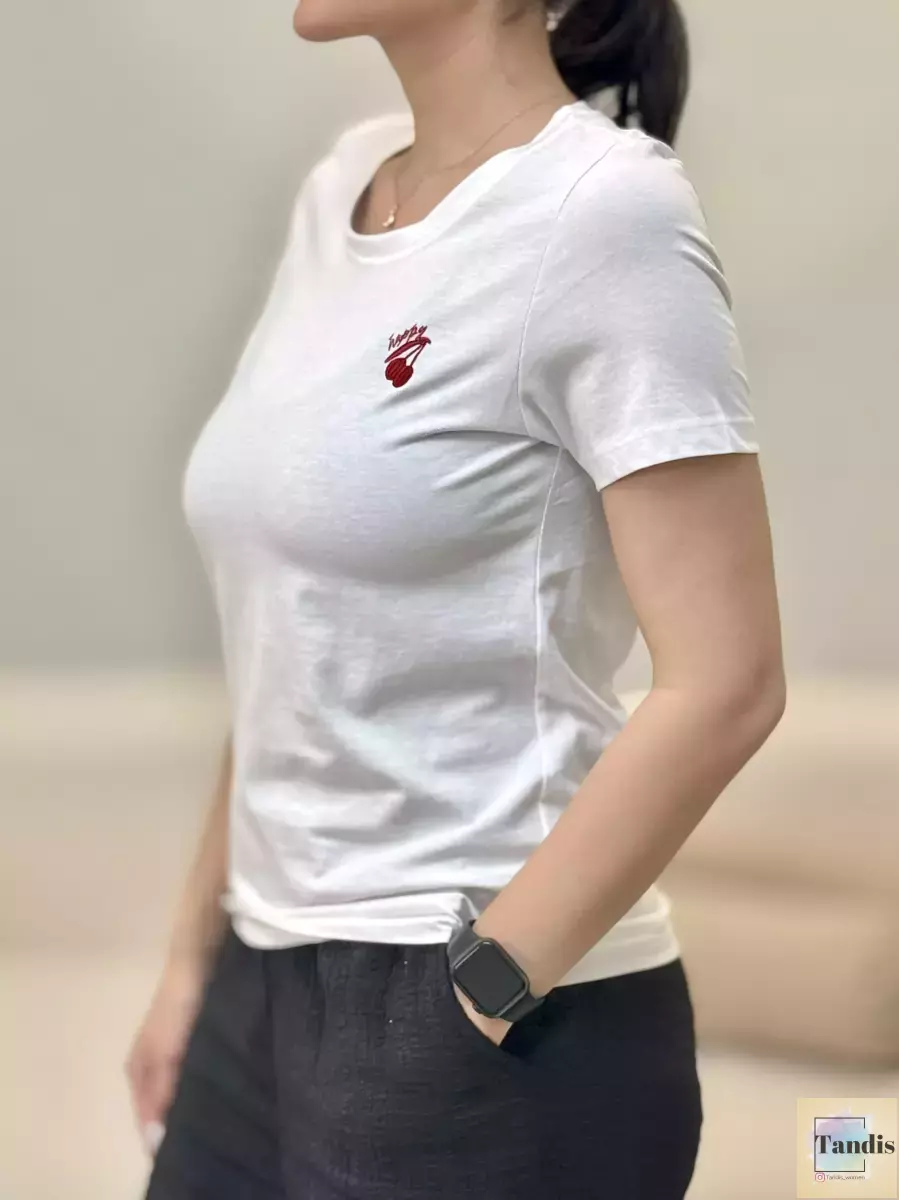 تیشرت گلدوزی شده soliver(مشکی/سفید)