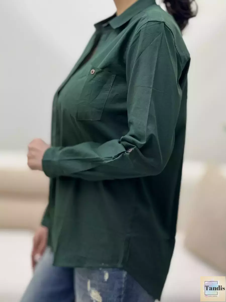 شومیز لینن یقه هفت (رنگبندی)