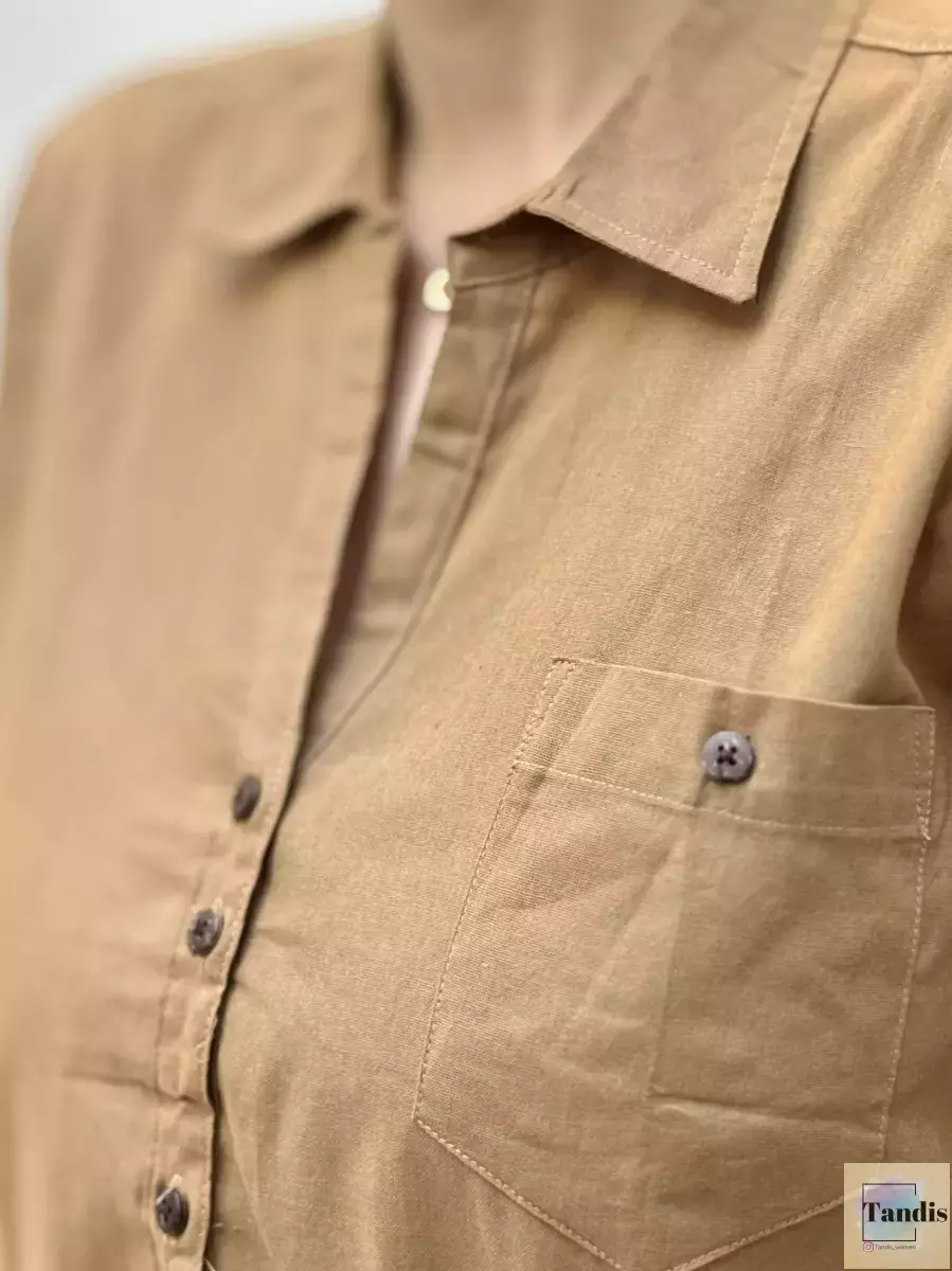 شومیز لینن یقه هفت (رنگبندی)