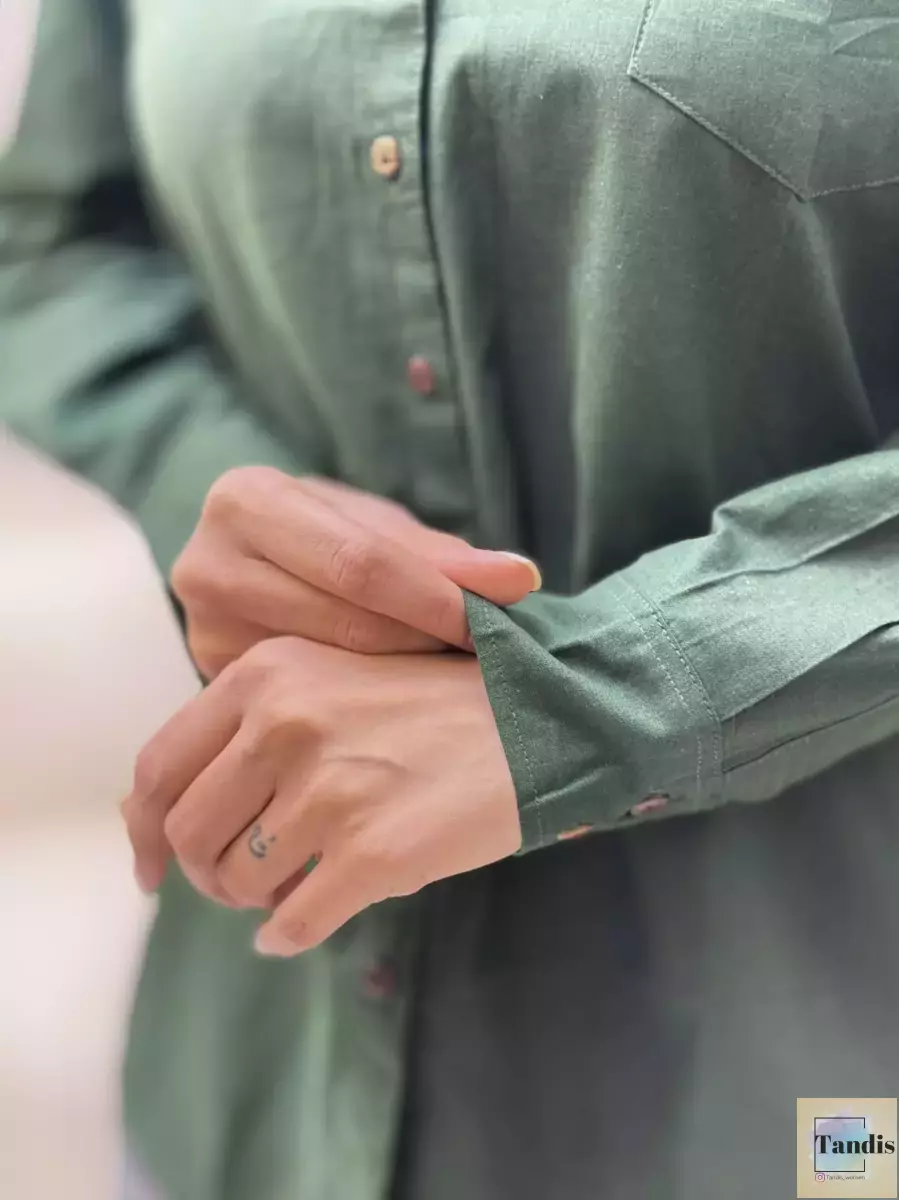 شومیز لینن یقه هفت (رنگبندی)