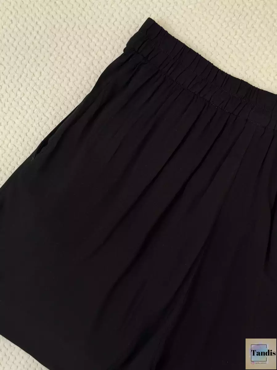 شلوارک مشکی نخی