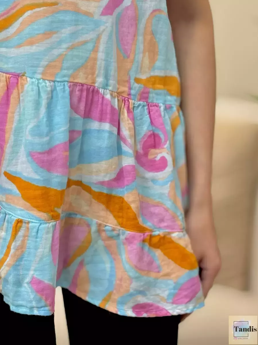 شومیزلینن چین دار