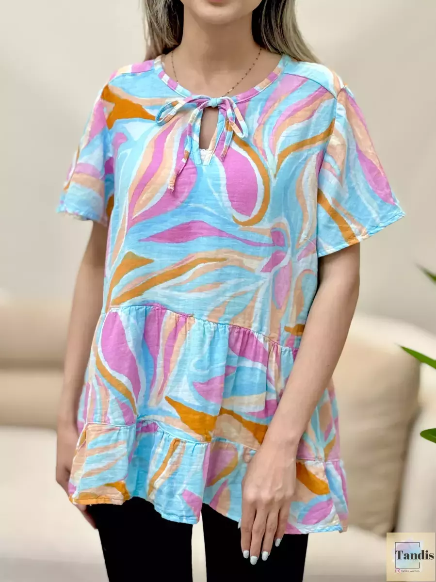 شومیزلینن چین دار