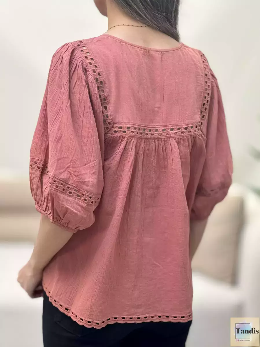 شومیز گلبهی قواره دار