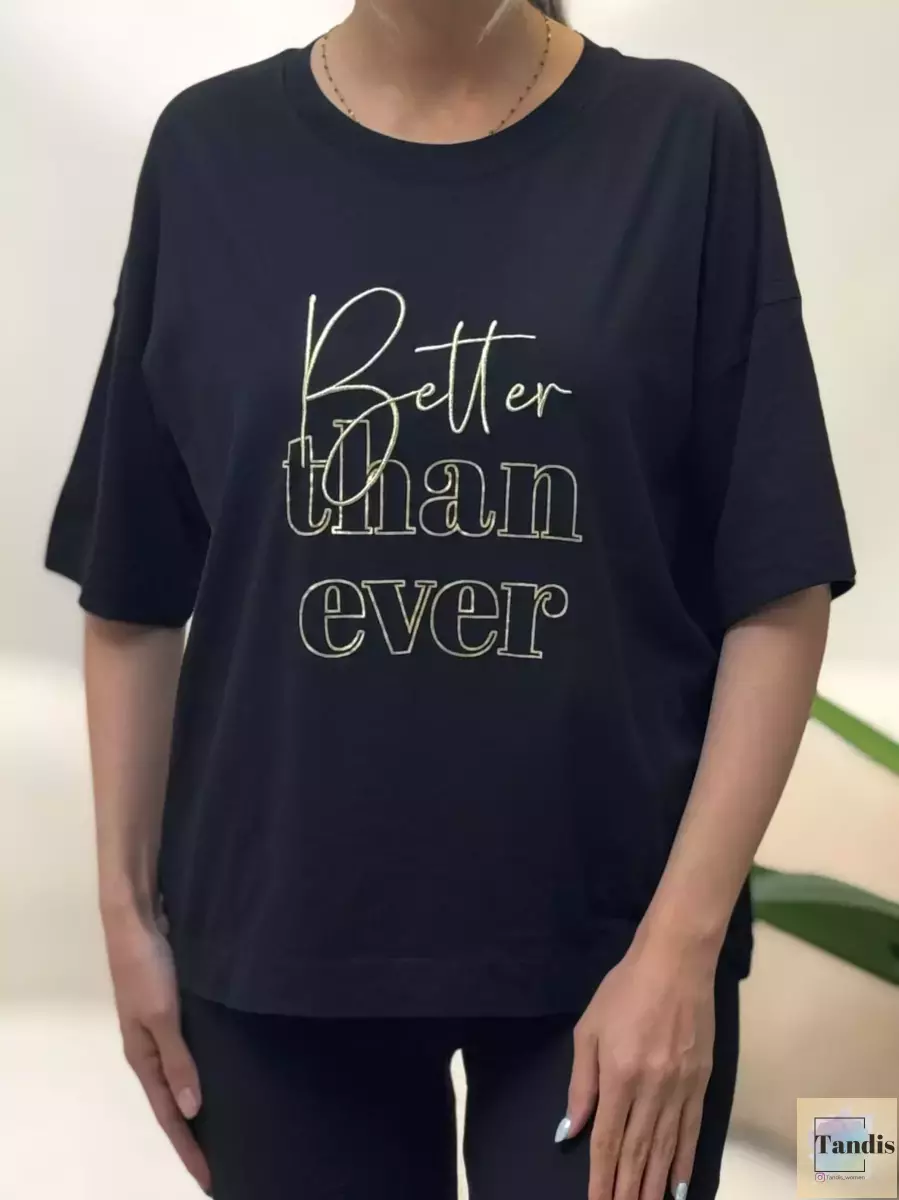 تیشرت مشکی گلدوزی c.a