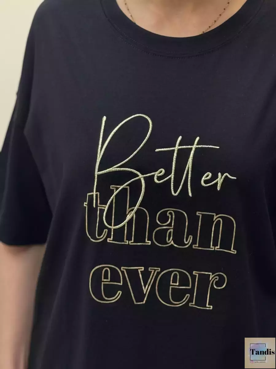 تیشرت مشکی گلدوزی c.a