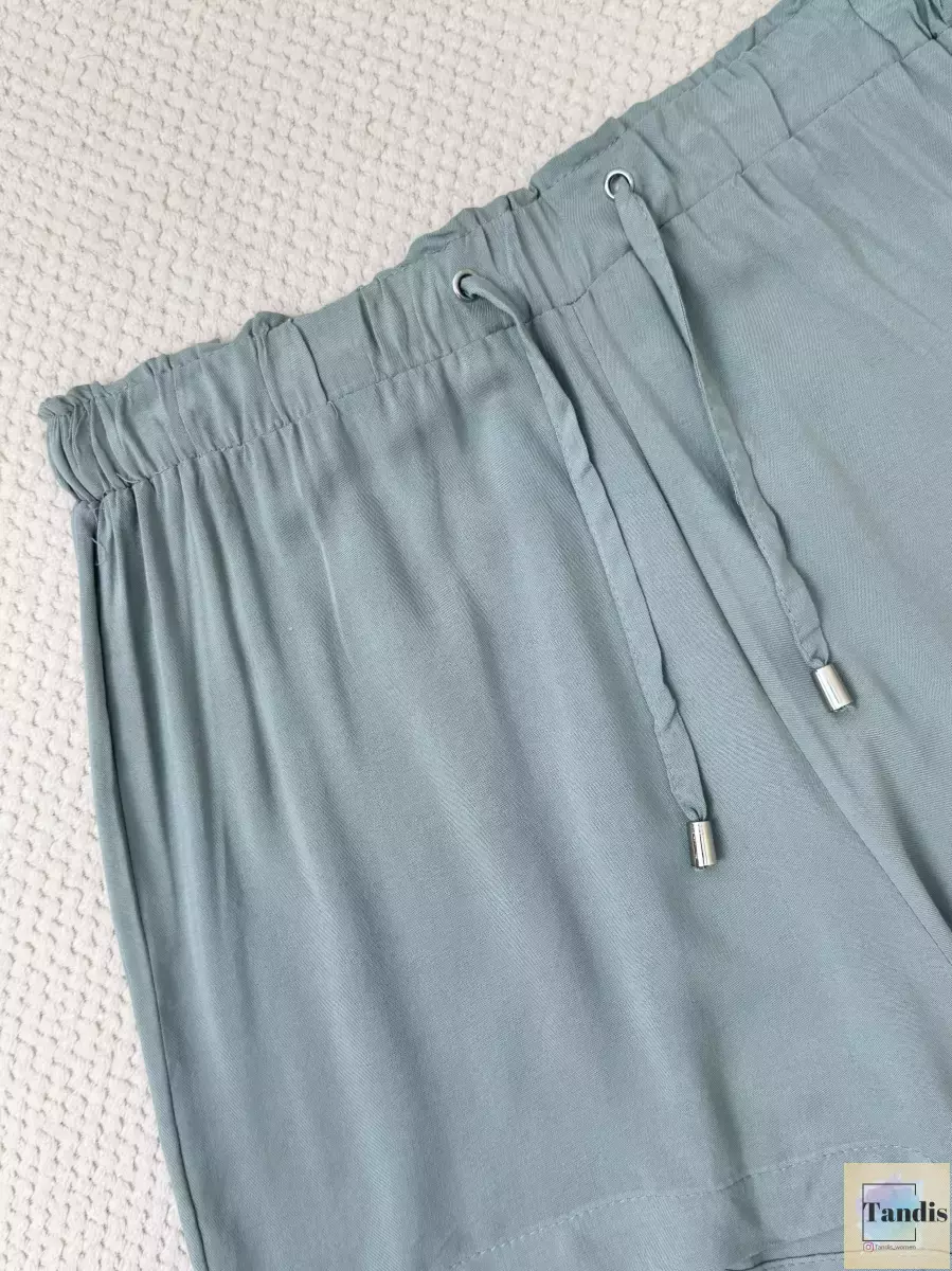 شلوارک ویسکوز سبز ماچایی