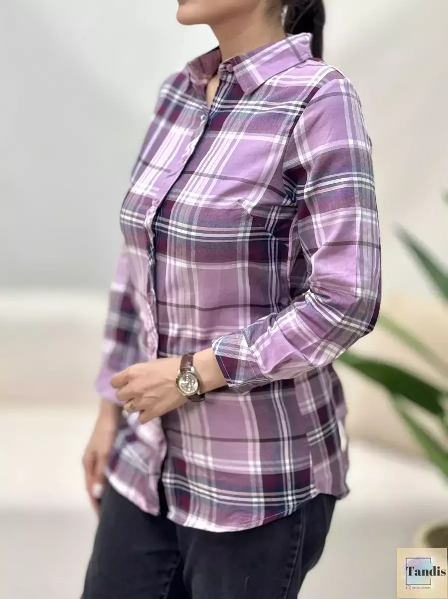 مانتو حراجی(چهارخونه بنفش)