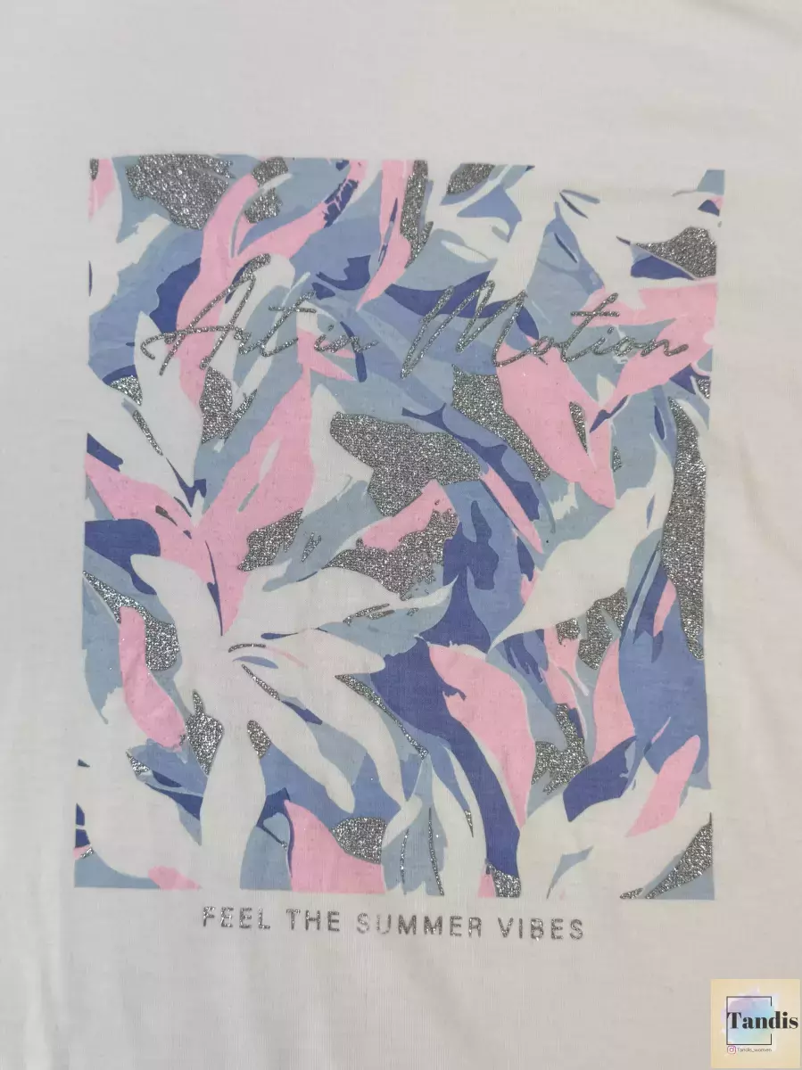 تیشرت سفید نقره کوب(lc)