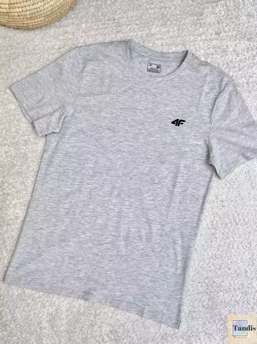 تیشرت مردانه 4f)سفید و طوسی