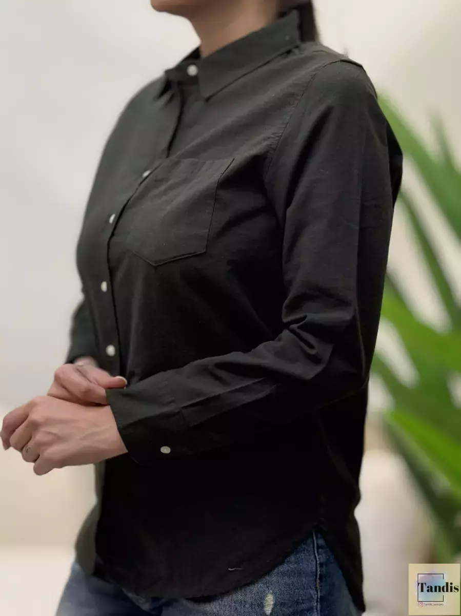 شومیز سبز تیره و فیلی h.m