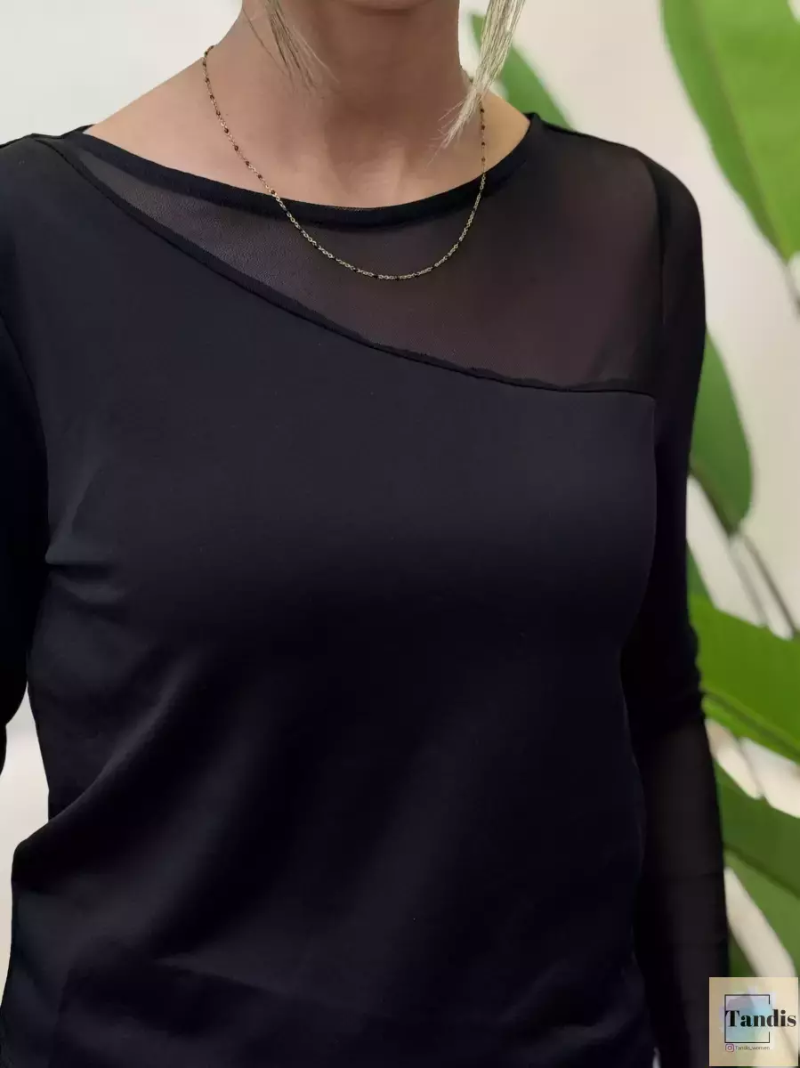 تیشرت آستین بلند توردار