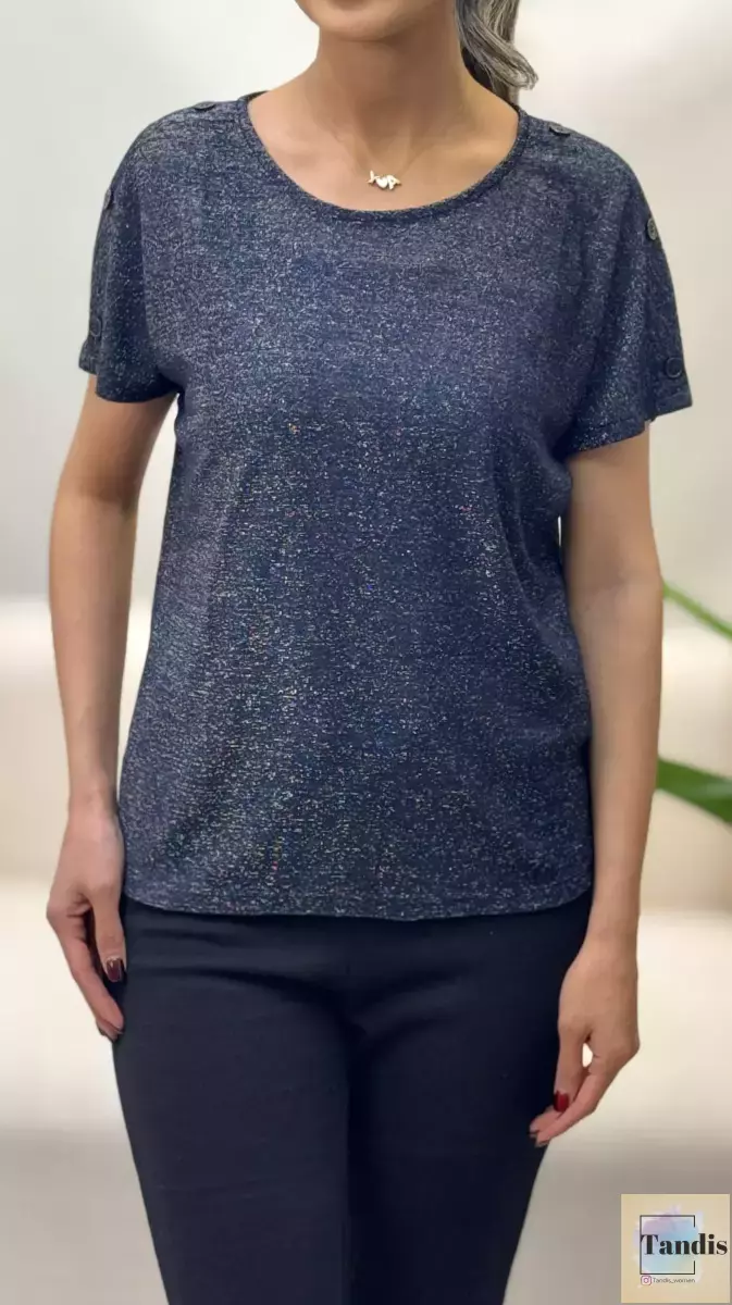 بافت لمه veramoda(سرمه ای-طلایی)