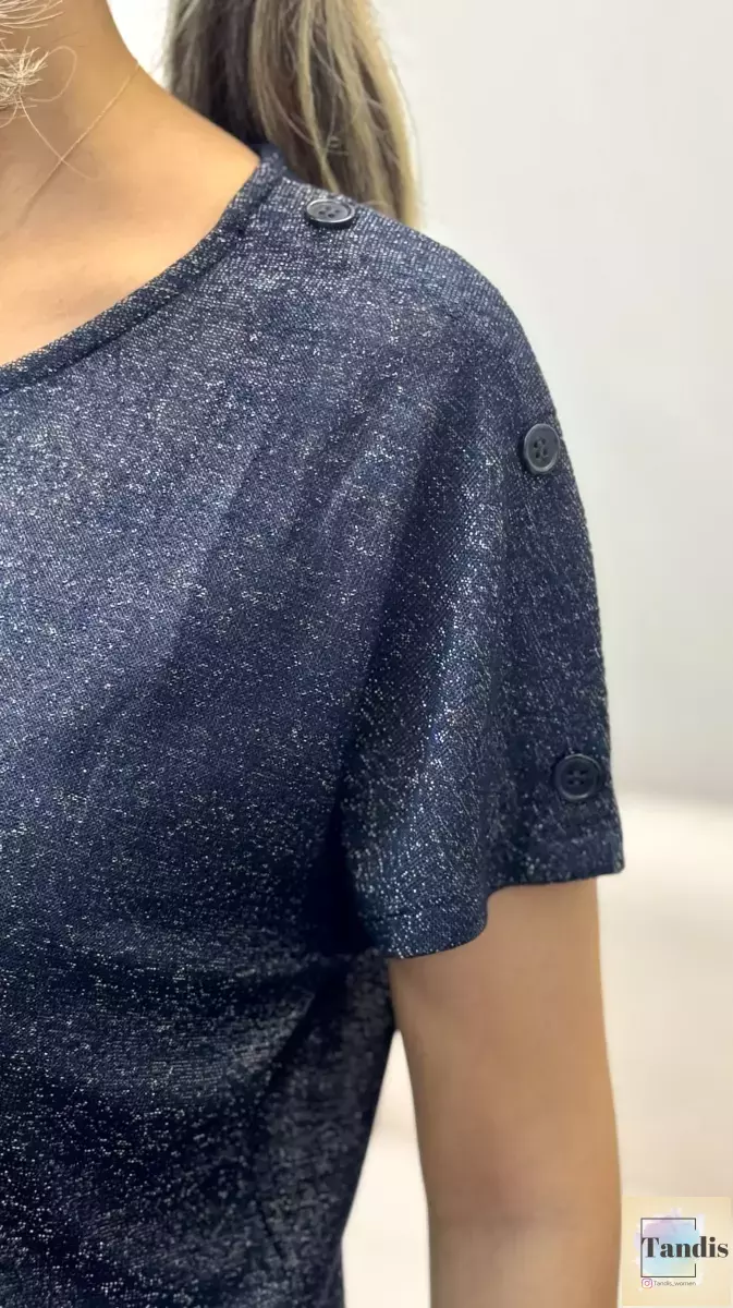 بافت لمه veramoda(سرمه ای-طلایی)