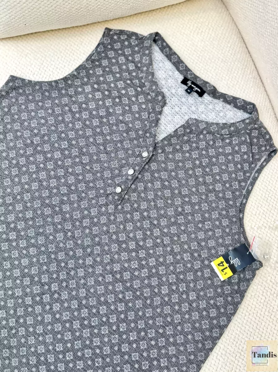 تاپ طرح دار جلودکمه lily