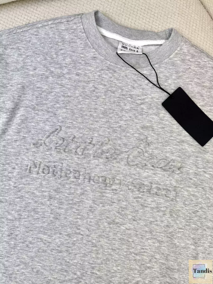 تیشرت مردانه جلو برجسته (مشکی-طوسی)