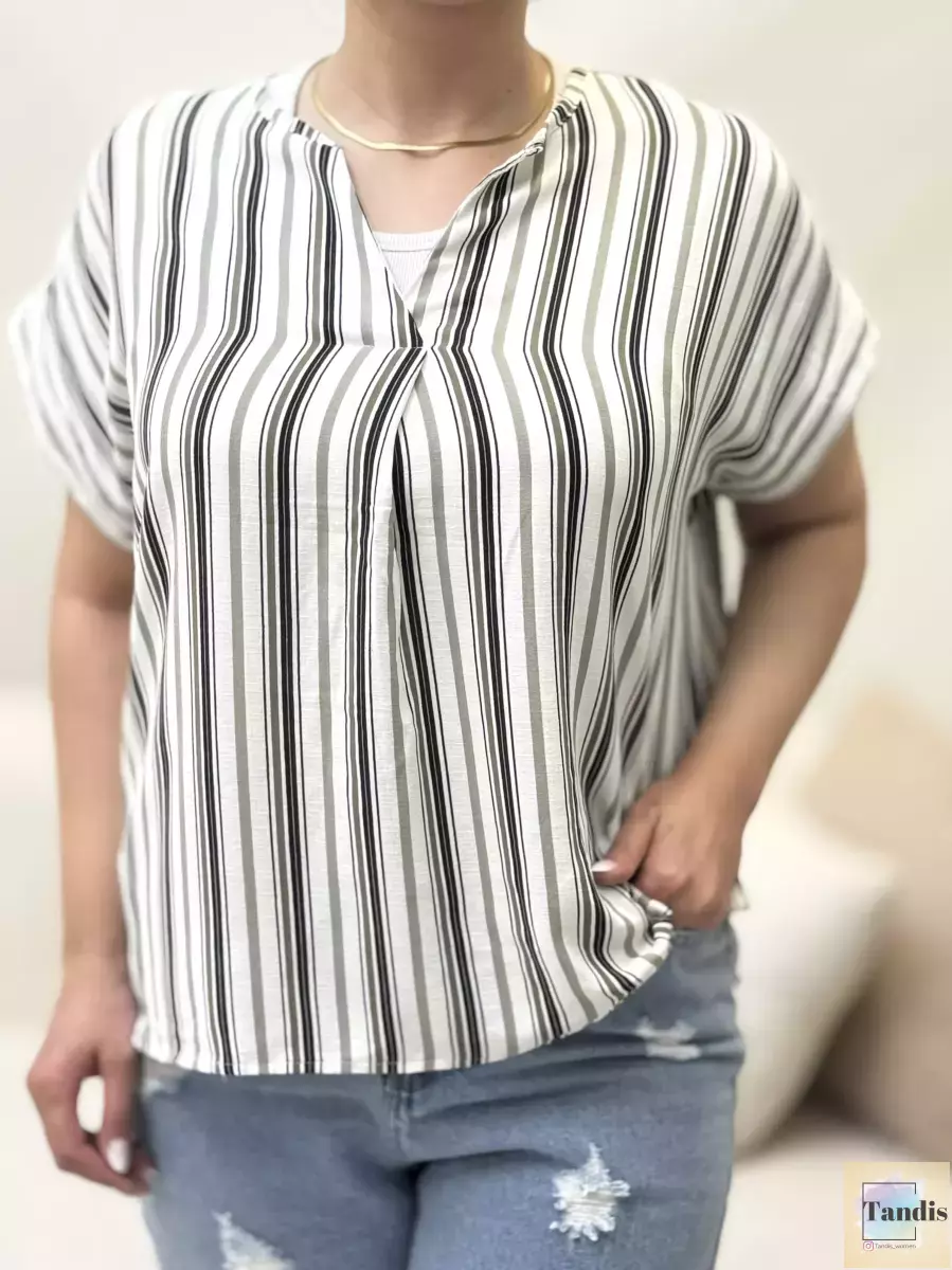 شومیز راه راه(دورنگ)