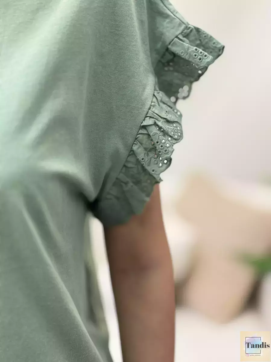 تیشرت آستین خامه دوزی