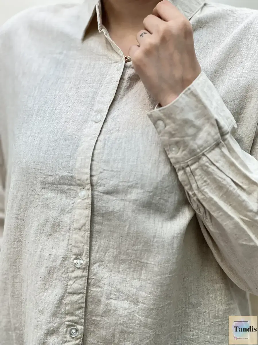شومیز کرم کنفی h&m