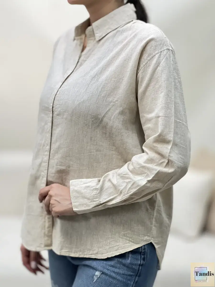 شومیز کرم کنفی h&m