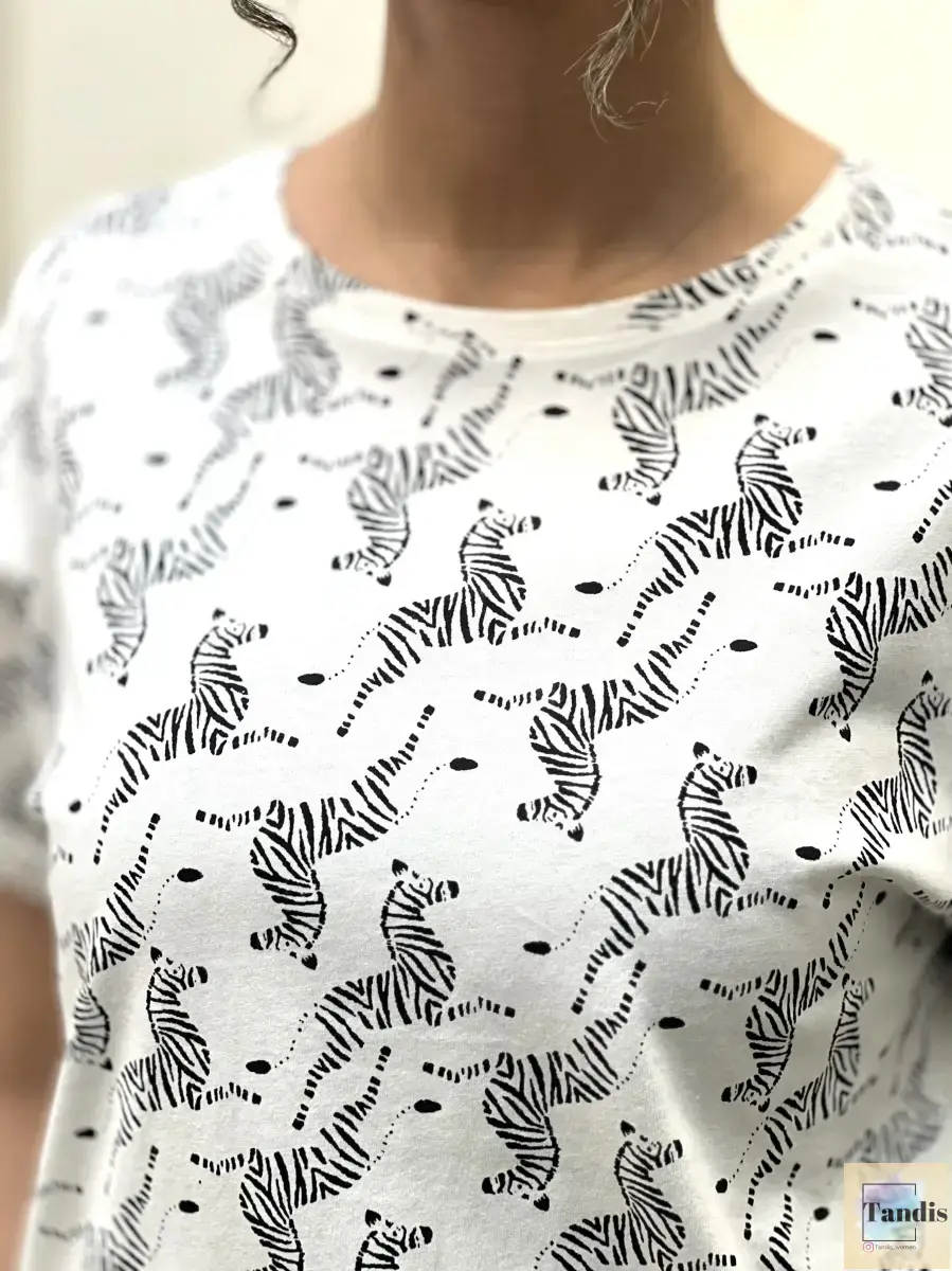 ست تیشرت و شلوار گورخری