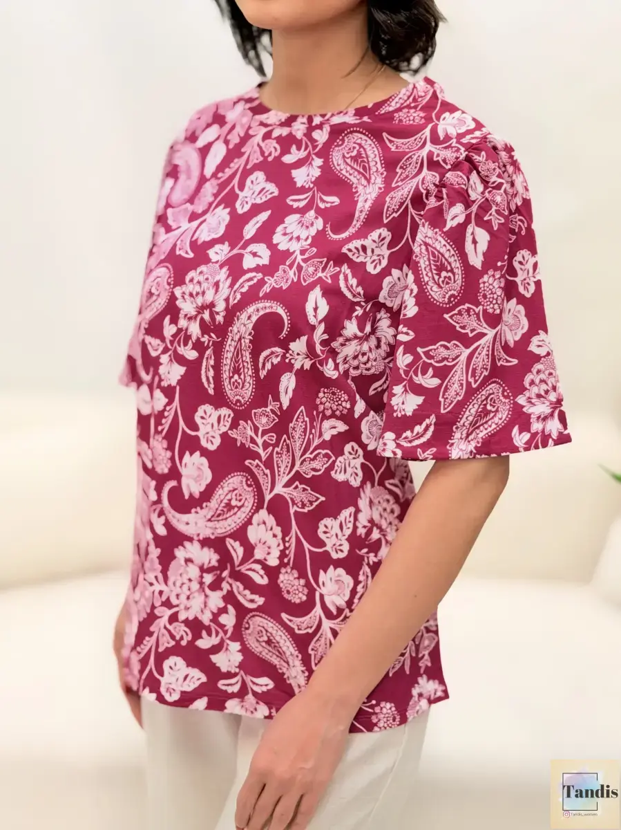 تیشرت بنفش بته جقه katies