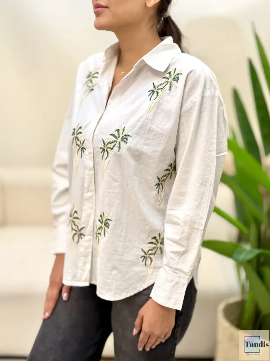 شومیز زارا (گلدوزی طرح نخل)