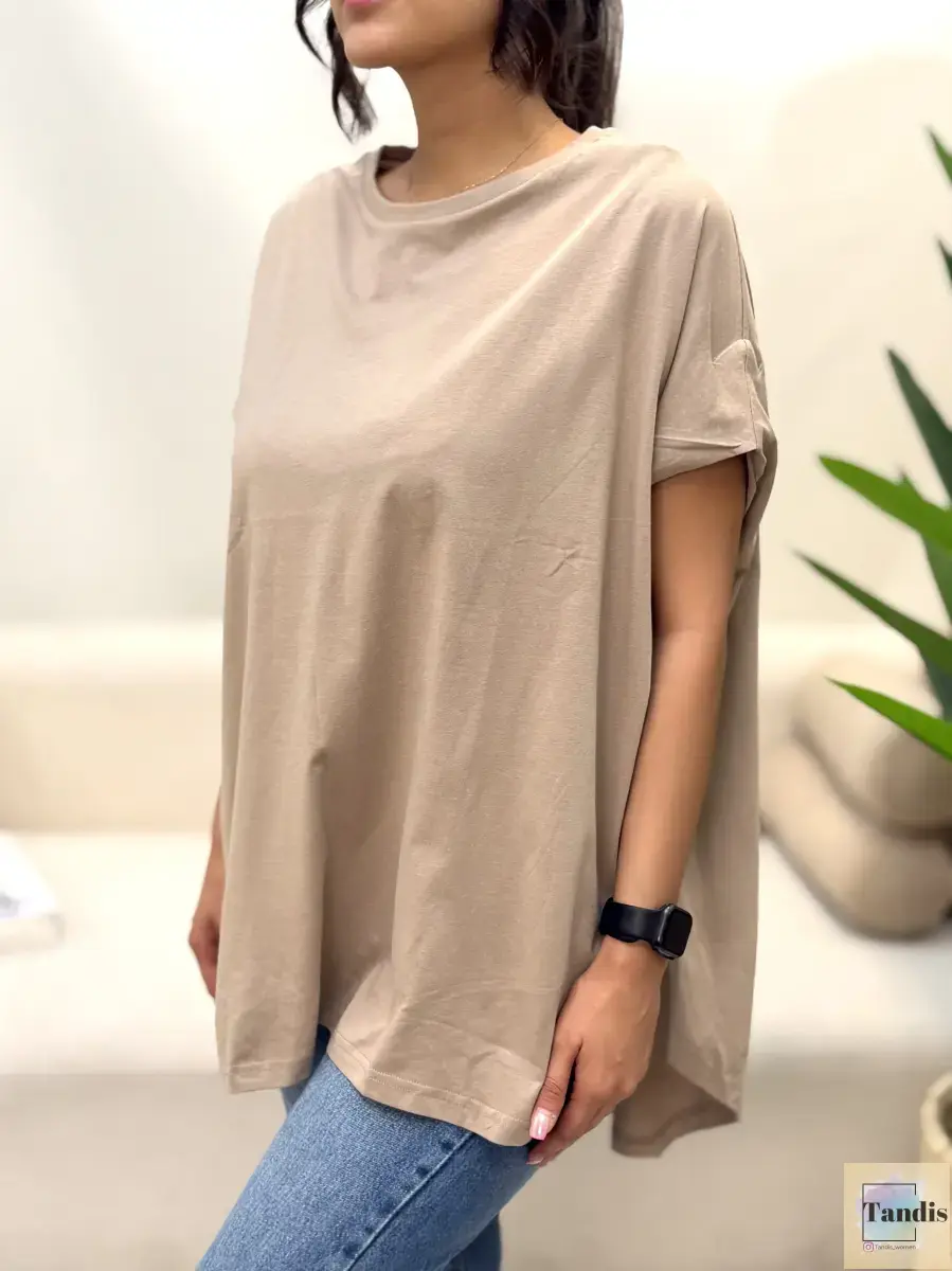 تیشرت لانگ پایین چاکدار