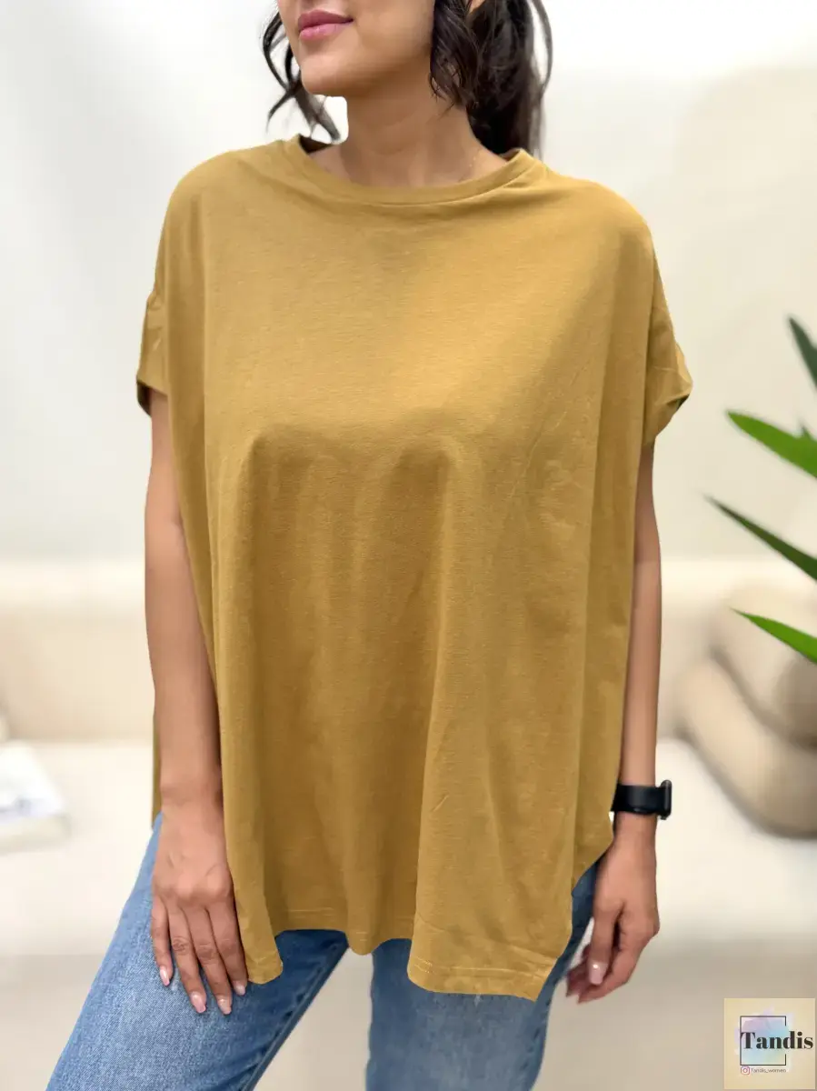 تیشرت لانگ پایین چاکدار