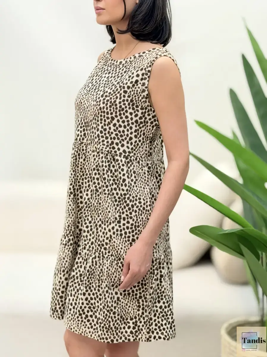 پیراهن آستین حلقه ای (پلنگی )
