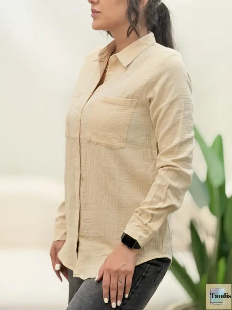 شومیز لینن پفکی (رنگبندی)